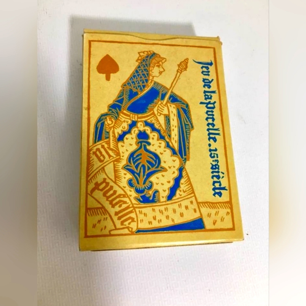 Vintage French playing card Maid Game Jeu dela Pucelle Full set Card.